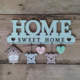Home sweet Home שלט מעוצב לדלת