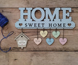 Home sweet Home שלט מעוצב לדלת