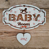 BABY ROOM - שלט לדלת חדר ילדים