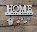 Home sweet Home שלט מעוצב לדלת