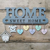 Home sweet Home שלט מעוצב לדלת