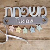 שלט "משפחת" באותיות דפוס
