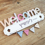 "welcome" שלט מעוצב לדלת