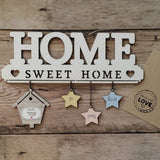 Home sweet Home שלט מעוצב לדלת