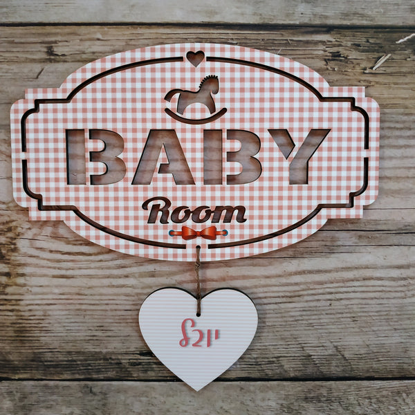 BABY ROOM - שלט לדלת חדר ילדים